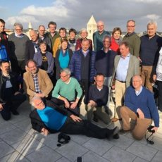 Groepsfoto van alle deelnemende predikanten aan de predikantenreis naar Israël in 2020.