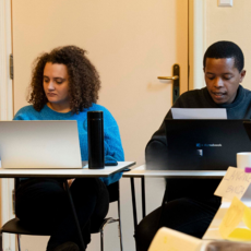 Students during a class