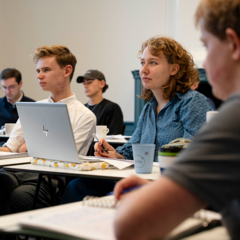 Studenten tijdens een college